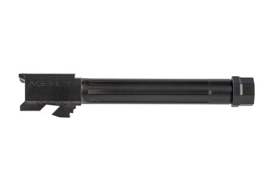 The Agency Arms Glock 17 barrel features seven flutes and a threaded muzzle